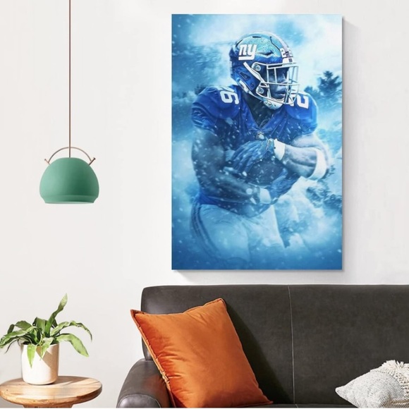 Saquon Barkley Canvas Poster Decor Sports, Gift No Frame 16x24inch Football Fans - Picture 4 of 5